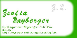 zsofia mayberger business card